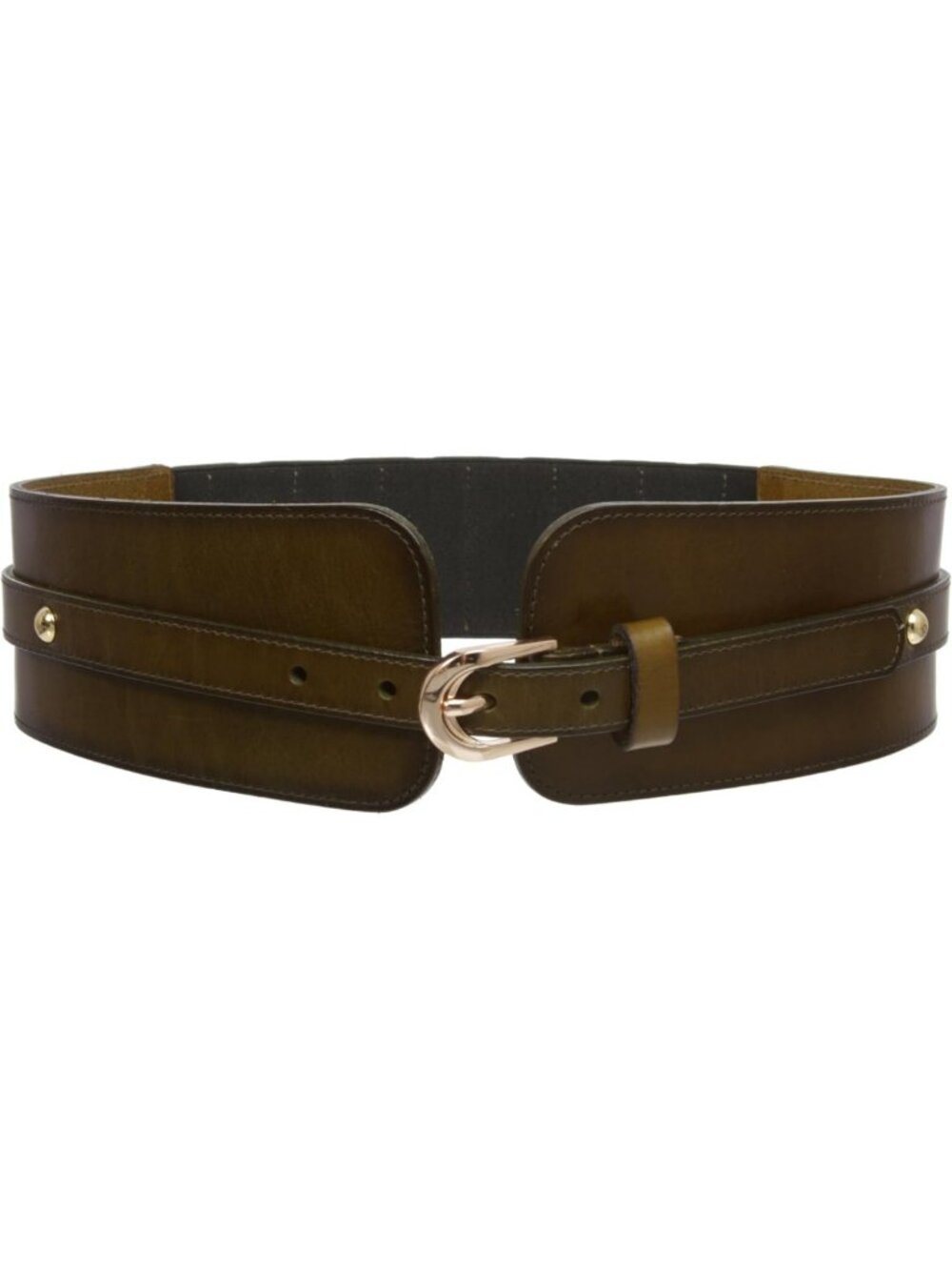 High Waist Elastic Leather Belt - Tapered Comfort Design, Stretchy & Stylish